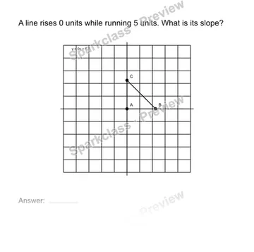Interpret slope geometrically — Grade 8 problem preview
