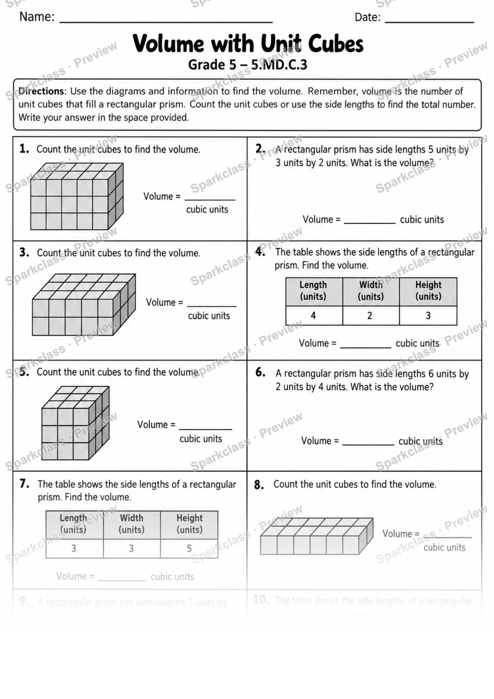 5.MD.C.3 · 3 Volume Cubes Variant 01 Lowcoverage — page 1