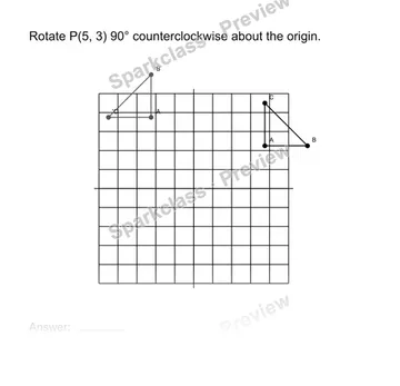 Rotate points — Grade 8 problem preview