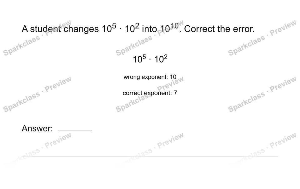 Correct an exponent rule error — page 1