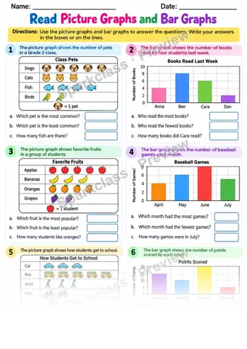 2.MD.D.10 · Graph Warmup — Grade 2 worksheet preview
