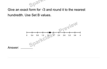 Distinguish exact and approximate values — Grade 8 problem preview