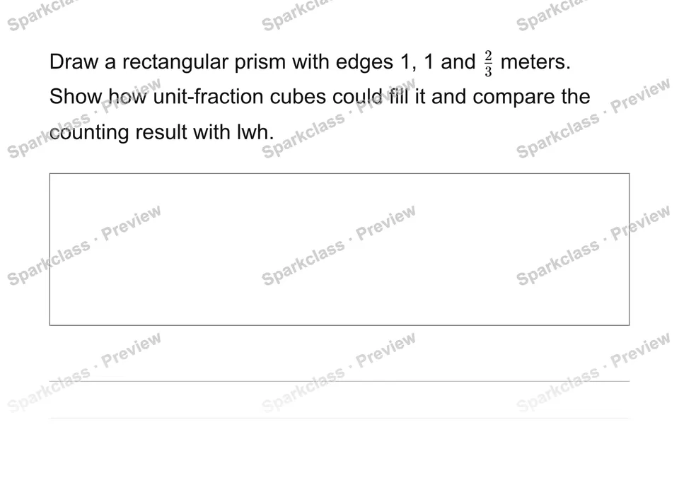 Use fractional edges and unit cubes for volume — page 1