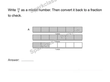 Rename fractions greater than one — Grade 4 problem preview
