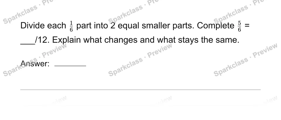 Explain equivalent fractions with models — page 1