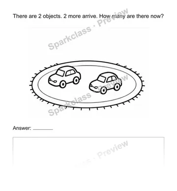 Represent joining and separating — Kindergarten problem preview