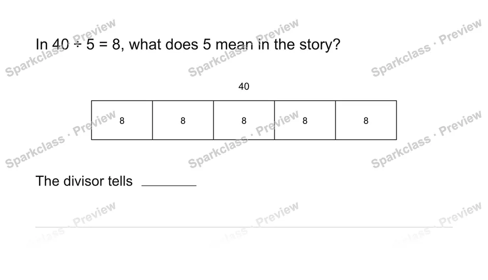 Explain the divisor — page 1