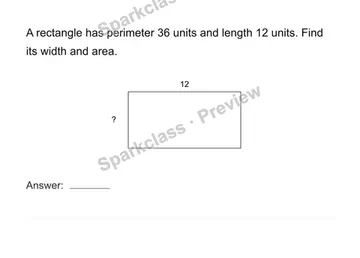 Use rectangle area and perimeter — Grade 4 problem preview