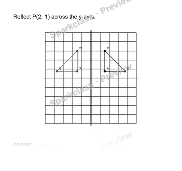 Reflect points — Grade 8 problem preview