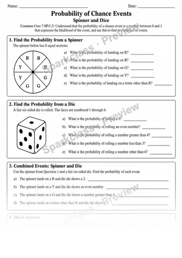 7.SP.C.5 · Probability of Chance Events · Variant 2 — Grade 7 worksheet preview