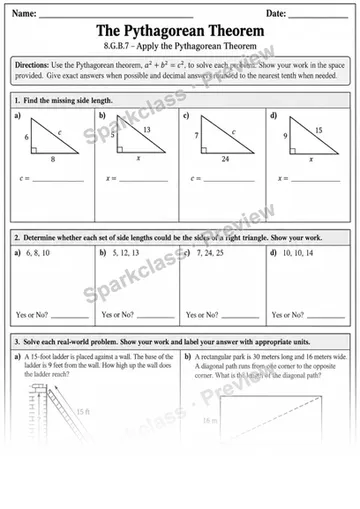8.G.B.7 · Variant 2 — Grade 8 worksheet preview