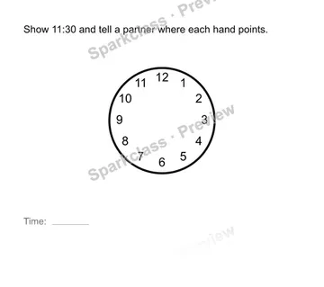 Explain the hands — Grade 1 problem preview