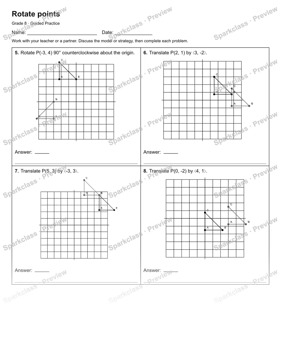 Rotate points — Guided Practice — page 2