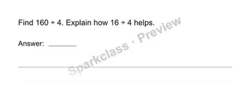 Divide using place value and compatible numbers — Grade 4 problem preview