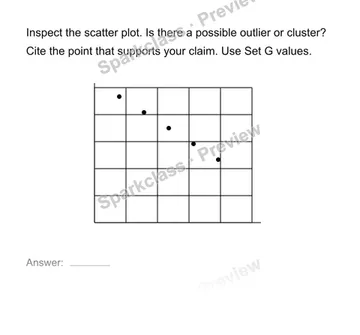 Identify clusters and outliers — Grade 8 problem preview