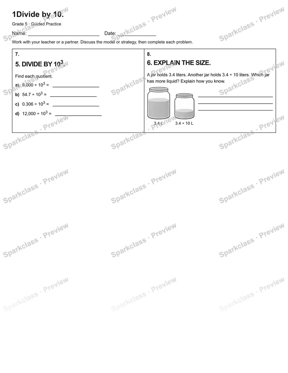 1Divide by 10. — Guided Practice — page 2
