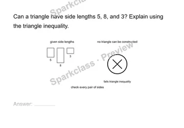 Test triangle existence — Grade 7 problem preview