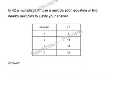Recognize multiples — Grade 4 problem preview