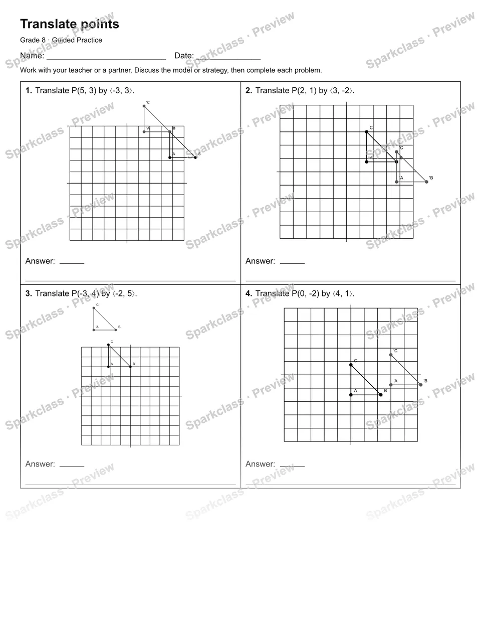 Translate points — Guided Practice — page 1