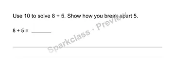 Break apart to add — Grade 1 problem preview