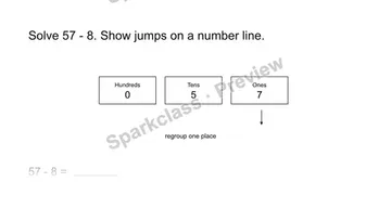 Use a number line — Grade 2 problem preview