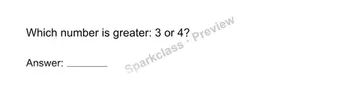 Compare written numerals 1-10 — Kindergarten problem preview