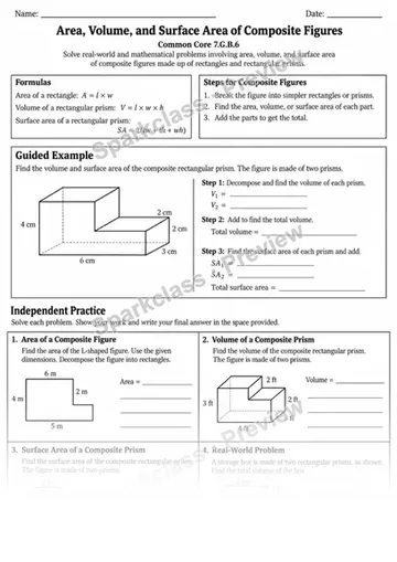 7.G.B.6 · 6 Composite Figures — Grade 7 worksheet preview