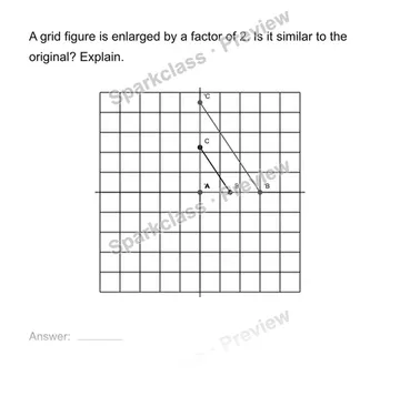 Recognize similarity on a grid — Grade 8 problem preview
