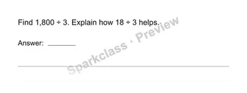 Divide using place value and compatible numbers — Grade 4 problem preview