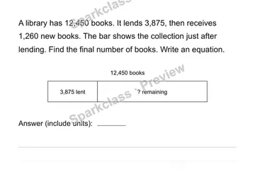 Use a part-whole model — Grade 4 problem preview