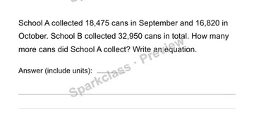 Compare two totals — Grade 4 problem preview
