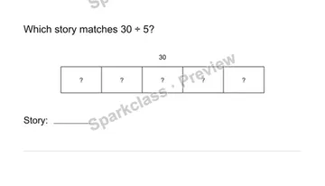 Match the division story — Grade 3 problem preview