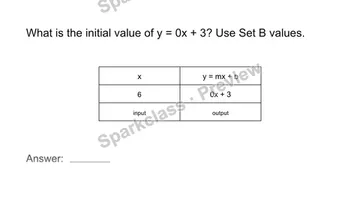 Interpret an initial value — Grade 8 problem preview