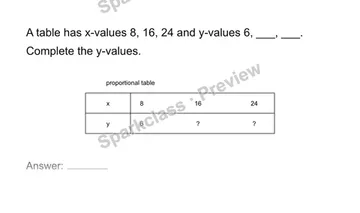 Extend a proportional table — Grade 7 problem preview
