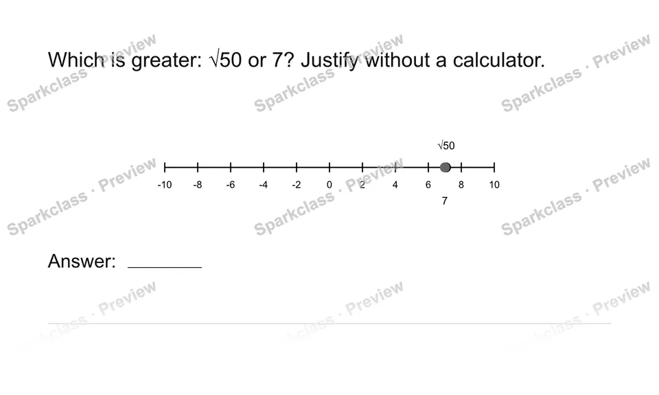 Compare real numbers — page 1