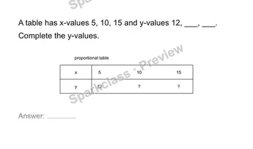 Extend a proportional table — Grade 7 problem preview