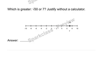 Compare real numbers — Grade 8 problem preview