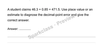 Compute with multi-digit decimals — Grade 6 problem preview