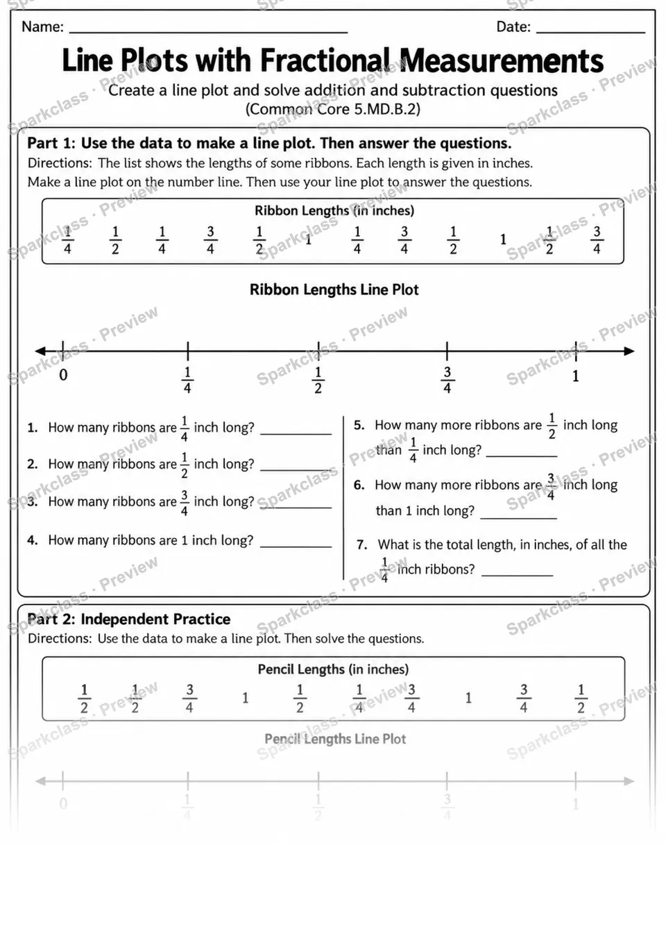 2 Fractional Line Plot Variant 2 — page 1