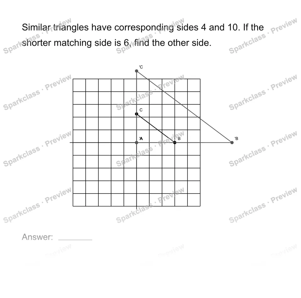 Find a missing side in similar figures — page 1