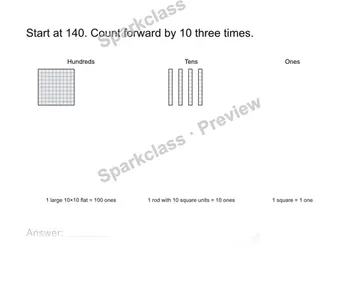 Count by tens — Grade 2 problem preview
