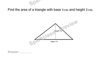 Find triangle area — Grade 7 problem preview