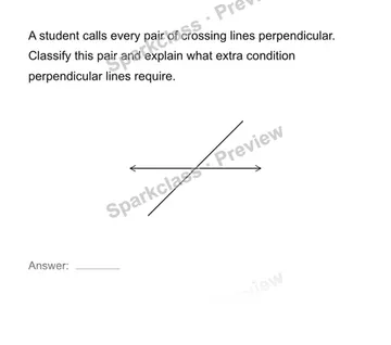 Identify parallel and perpendicular lines — Grade 4 problem preview