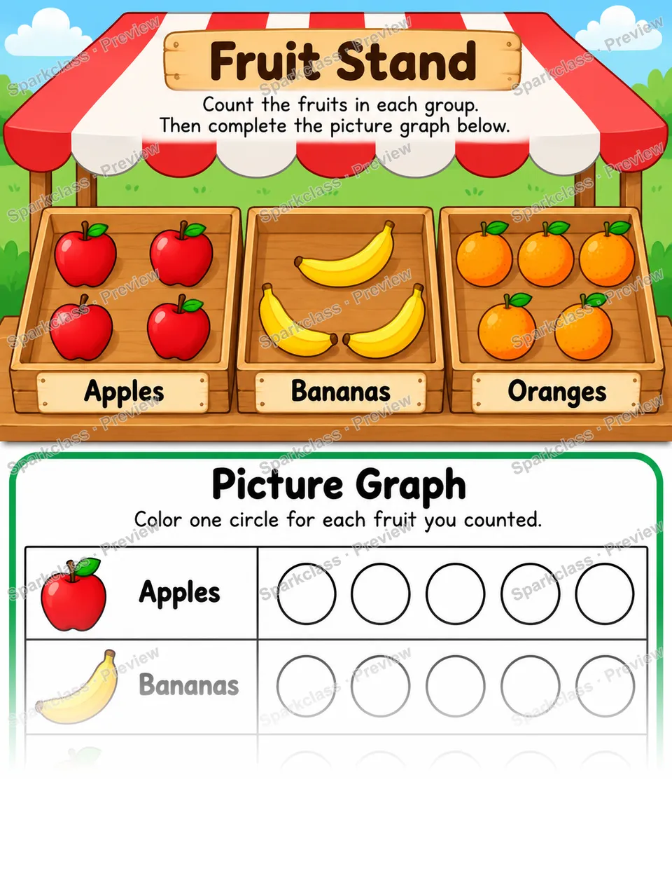 Basic Count Categories · Picture Graph — page 1