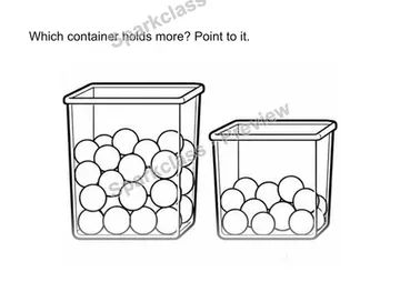 Compare weight and capacity — Kindergarten problem preview