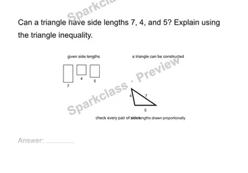 Test triangle existence — Grade 7 problem preview