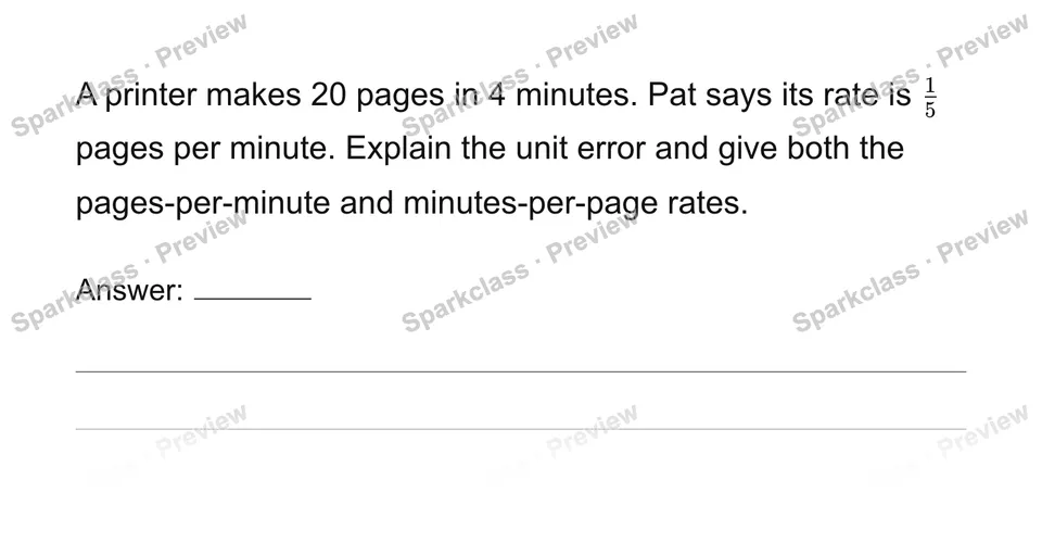 Unit prices and constant speed — page 1