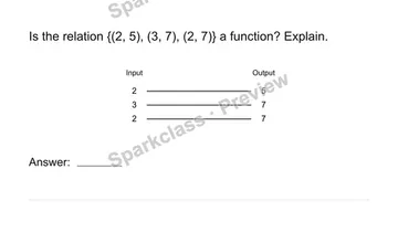 Identify a function — Grade 8 problem preview