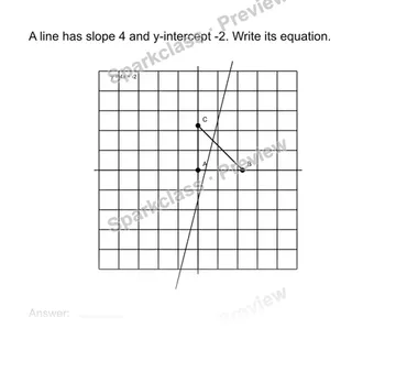 Write an equation from a graph — Grade 8 problem preview