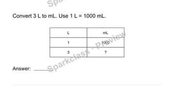 Convert measurement units — Grade 4 problem preview